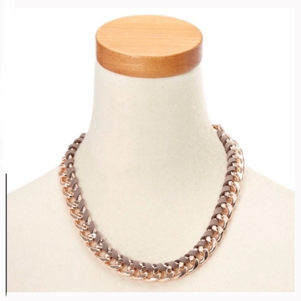 Chain suede necklace nwt